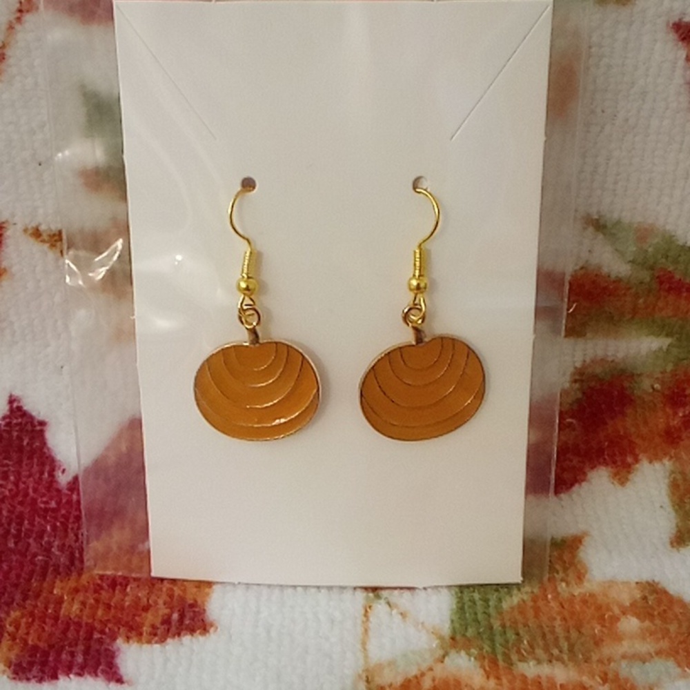 Abstract Pumpkin Earrings